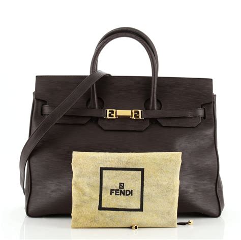 fendi vintage leather bag|fendi bag pre owned.